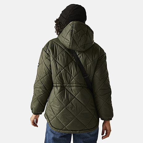 Regatta Womens Lightweight Waterproof Quited Jacket (Size 16) - Dark Khaki