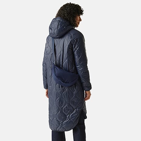 Regatta Womens Longline Waterproof Quilted Jacket (Size 18) - Navy