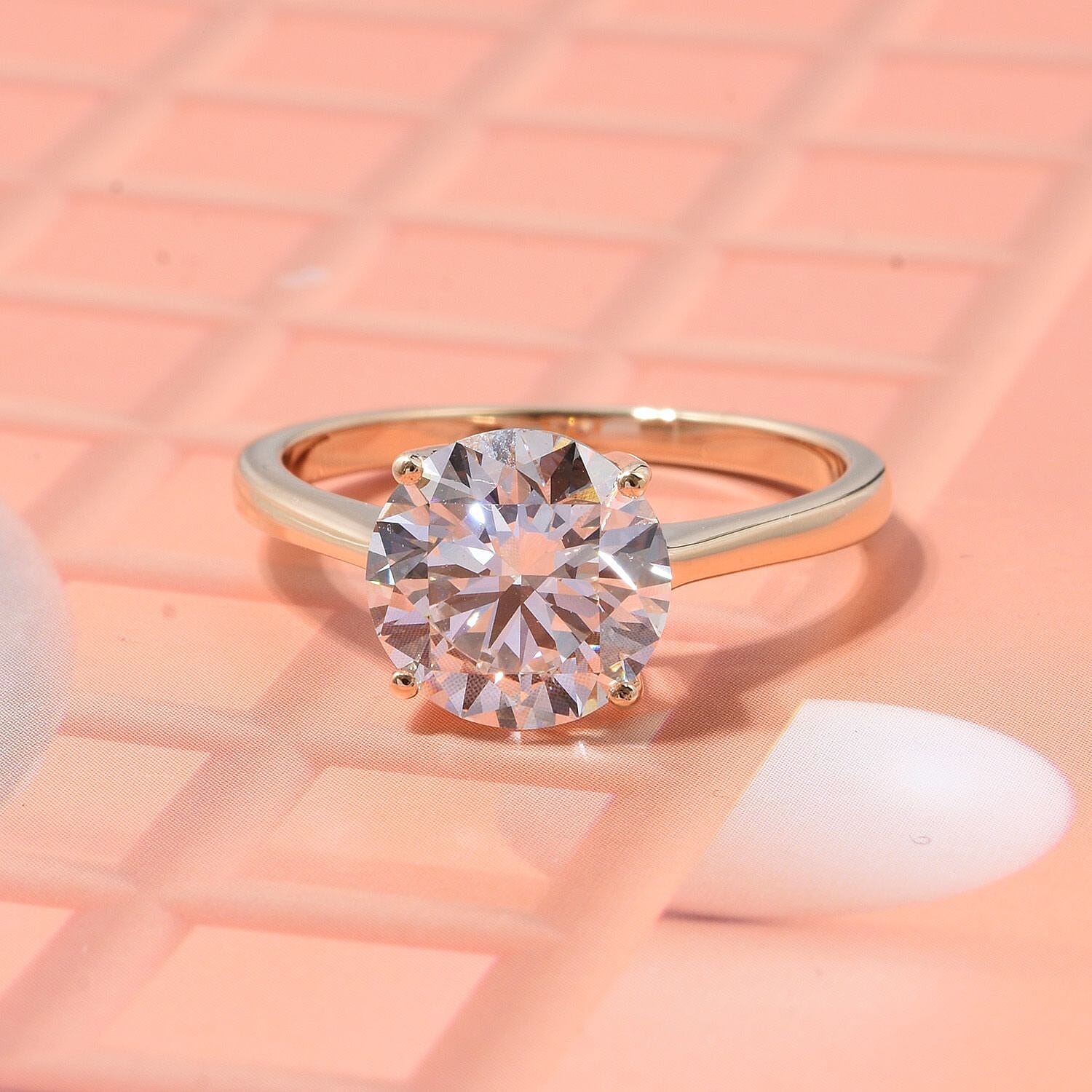 BLACK FRIDAY DOORBUSTER - Luxuriant 18K Yellow Gold IGI Certified Lab Grown Diamond (VS-EF) Ring 3.00 Ct.