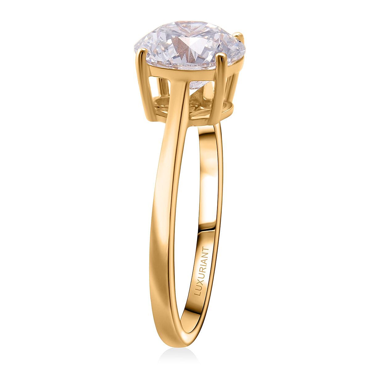 BLACK FRIDAY DOORBUSTER - Luxuriant 18K Yellow Gold IGI Certified Lab Grown Diamond (VS-EF) Ring 3.00 Ct.