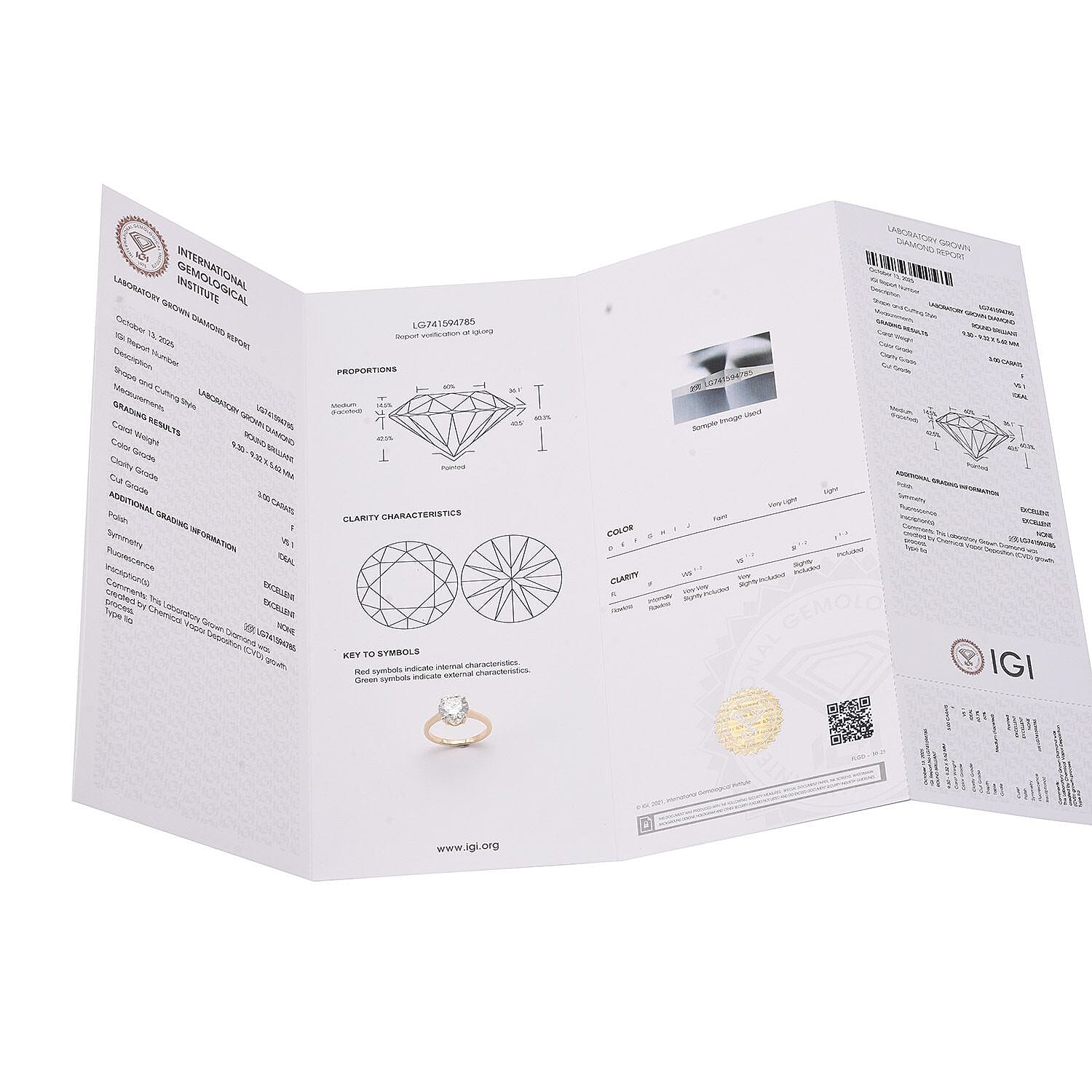 BLACK FRIDAY DOORBUSTER - Luxuriant 18K Yellow Gold IGI Certified Lab Grown Diamond (VS-EF) Ring 3.00 Ct.