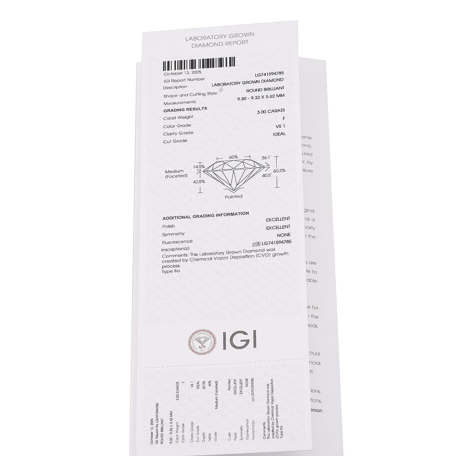 BLACK FRIDAY DOORBUSTER - Luxuriant 18K Yellow Gold IGI Certified Lab Grown Diamond (VS-EF) Ring 3.00 Ct.