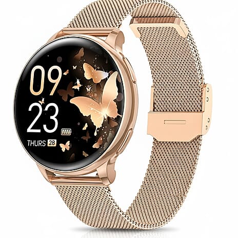 Ladies Stainless Steel Smart Watch - Rose Gold