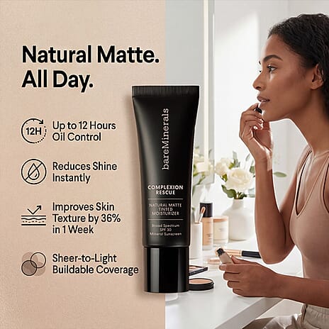 COMPLEXION RESCUE Tinted Moisturizer Matte Foundation Tan Amber