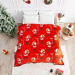 Extra Large Joeyux Gnoel Print Christmas Blanket (240 x 200 cm) - Buttle Green