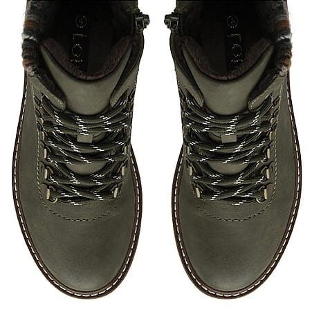 Lotus Womens Myrtle Waterproof Ankle Boot (Size 4) - Green