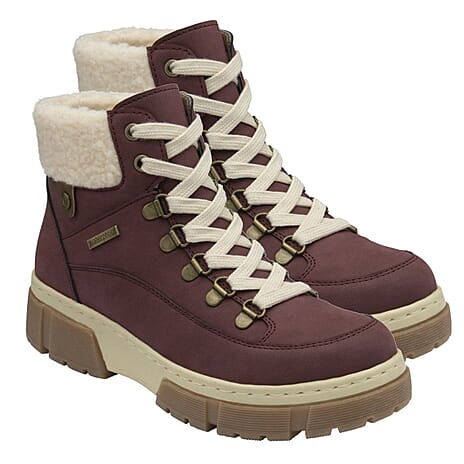 Lotus Conniston Waterproof Leather Ankle Boot (Size 6) - Bordo