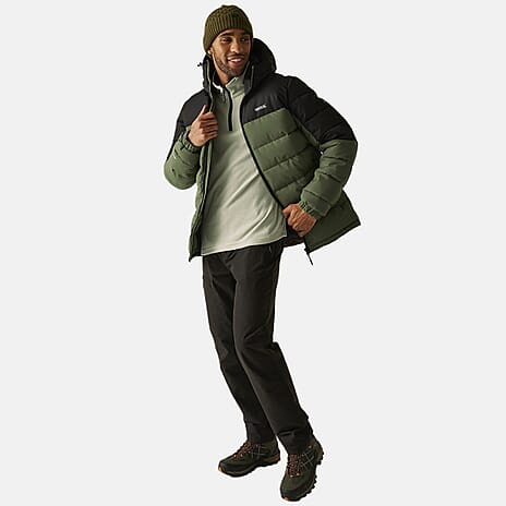 Regatta Mens Padded Jacket With Hood (Size M) - Black