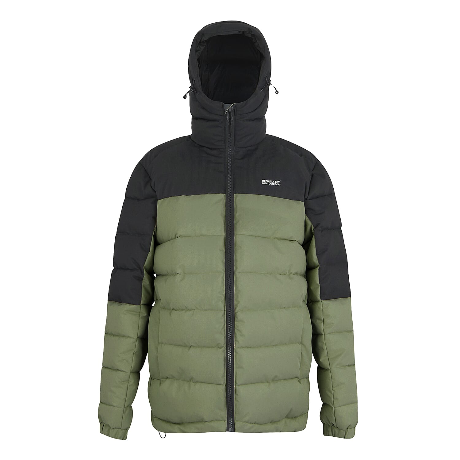 Regatta Mens Padded Jacket With Hood (Size XL) - Black