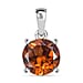 D'Joy Hessonite Garnet Solitaire Pendant in Platinum OverlaySterling Silver  1.616  Ct.