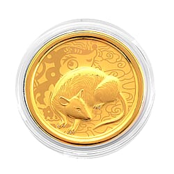 24K Yellow Gold Chinese Zodiac Horse Coin (30mm)