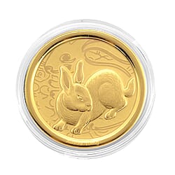24K Yellow Gold Chinese Zodiac Mouse Coin (30mm)