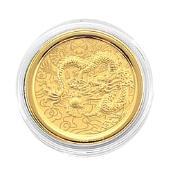 24K Yellow Gold Chinese Zodiac Mouse Coin (30mm)