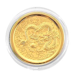 24K Yellow Gold Chinese Zodiac Horse Coin (30mm)
