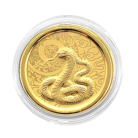 24K Yellow Gold Chinese Zodiac Snake Coin (30mm), Gold Wt.10.00 Gms
