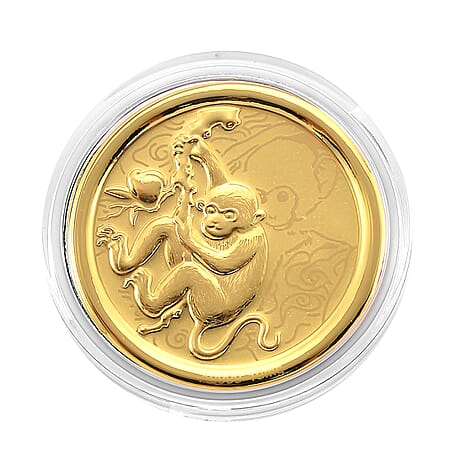 24K Yellow Gold Chinese Zodiac Monkey Coin (30mm), Gold Wt.10.00 Gms