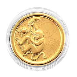 24K Yellow Gold Chinese Zodiac Horse Coin (30mm)