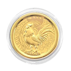 24K Yellow Gold Chinese Zodiac Mouse Coin (30mm)