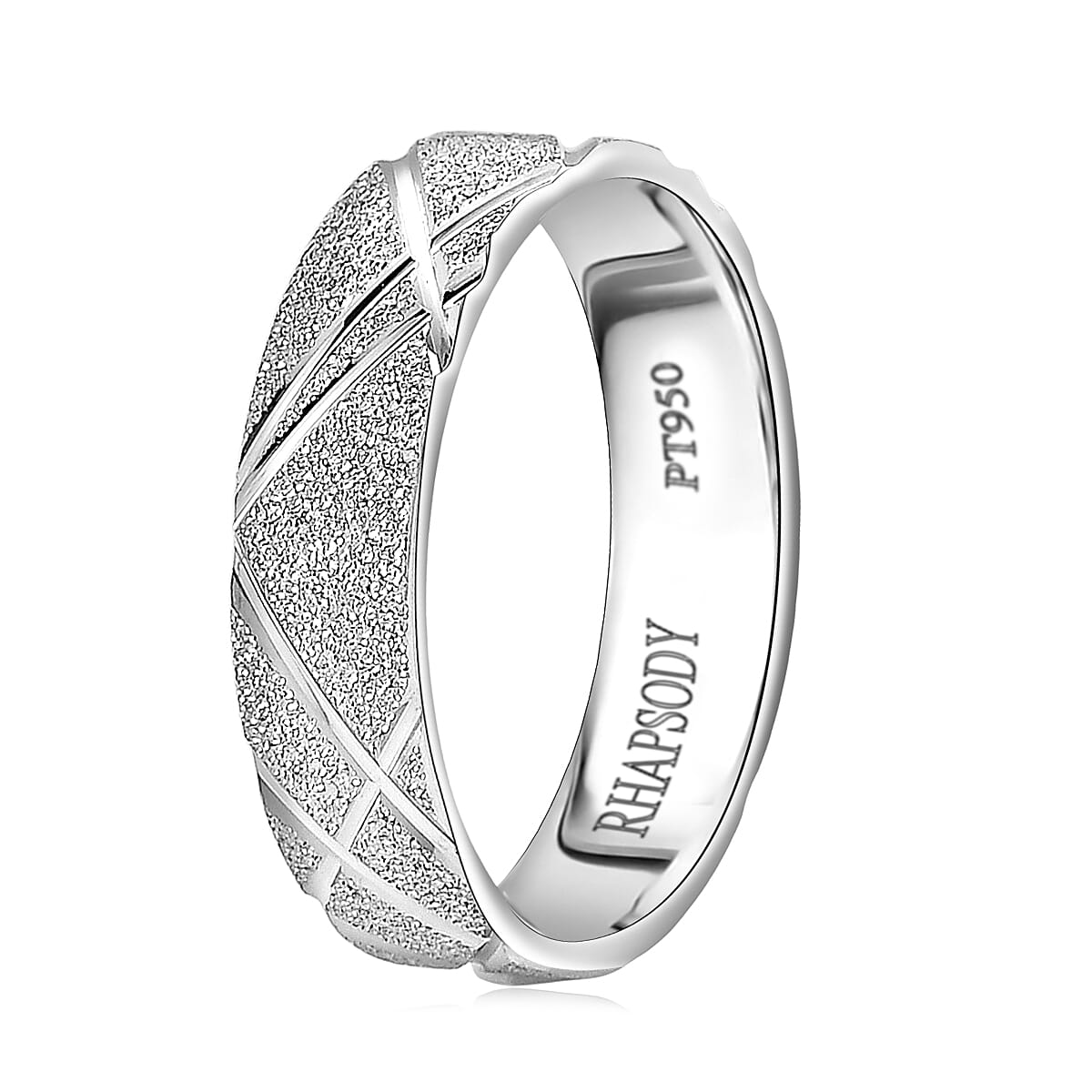 RHAPSODY 950 Platinum Band Ring, Platinum Wt. 5.20 Gms.