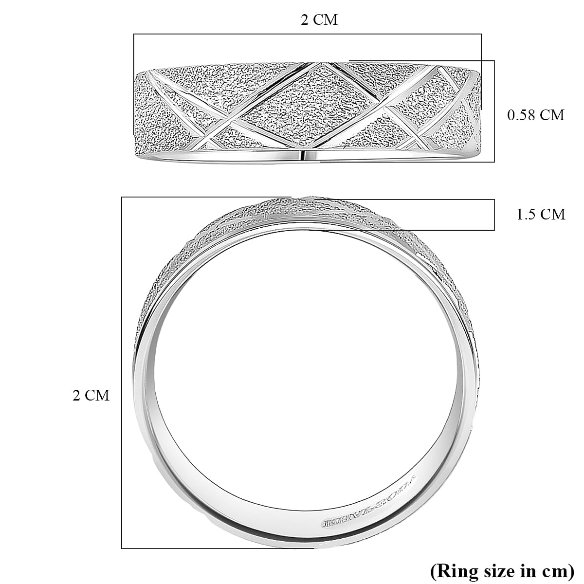 RHAPSODY 950 Platinum Band Ring, Platinum Wt. 5.20 Gms.