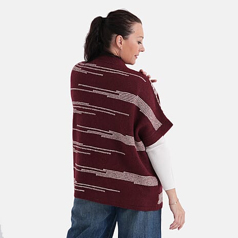 La Marey Soft High-Neck Cardigan (Fits UK 8-20) - Cherry Red