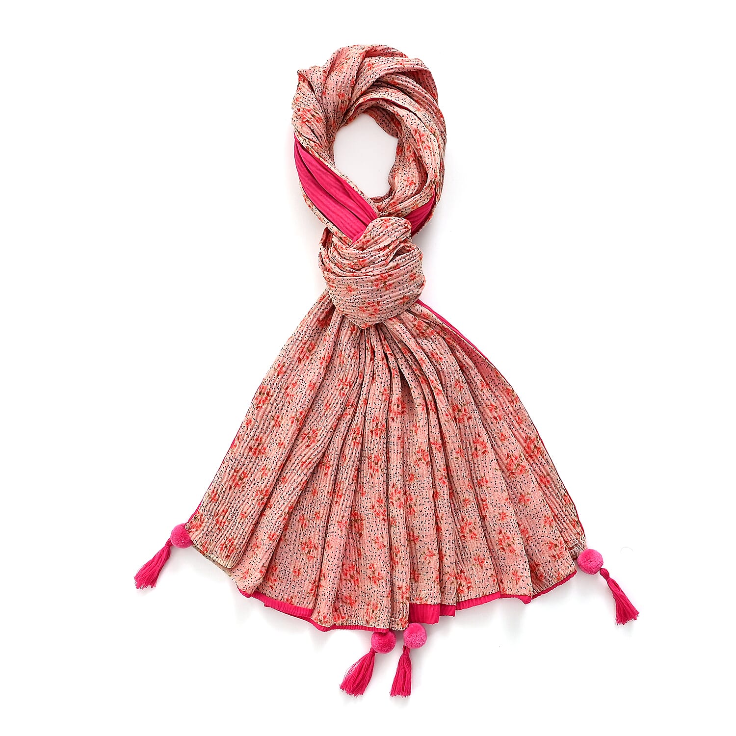 Patterned Scarf (Size - One Size) - Pink