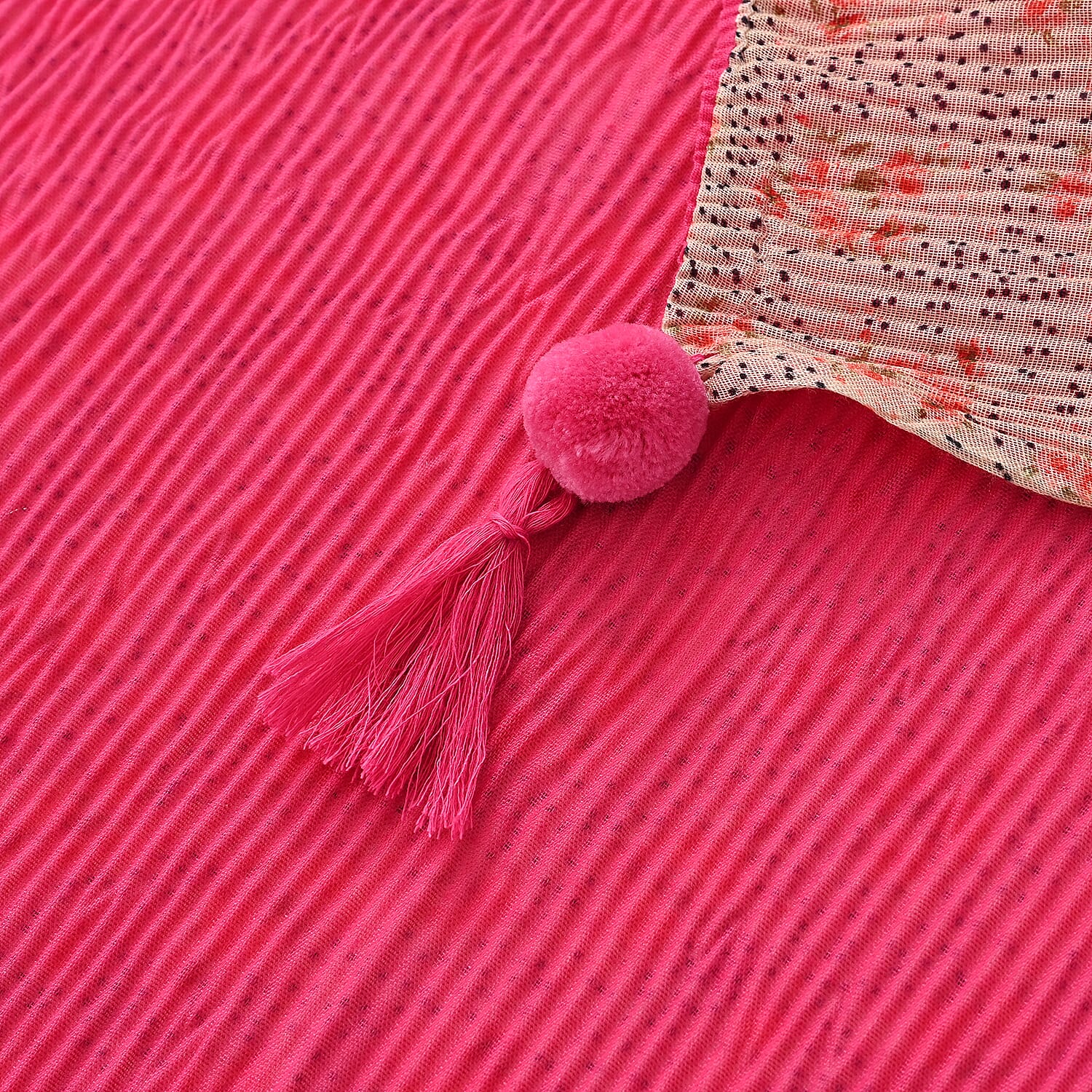 Patterned Scarf (Size - One Size) - Pink