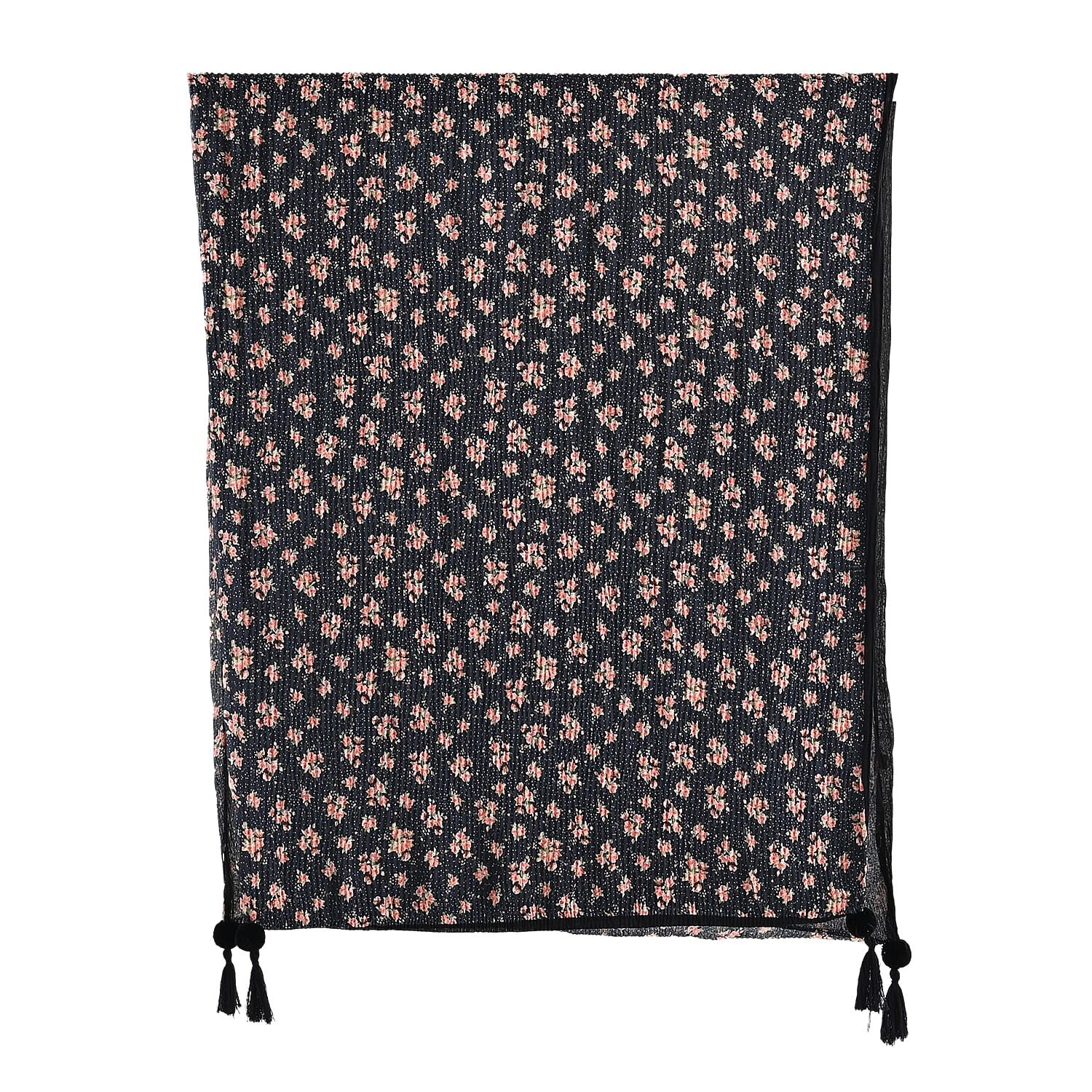Patterned Scarf (Size - One Size) - Black