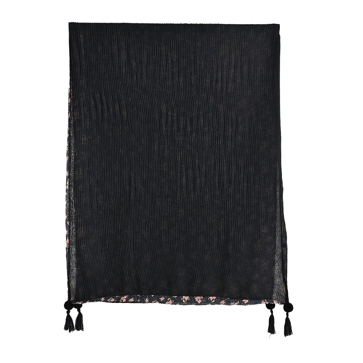 Patterned Scarf (Size - One Size) - Black