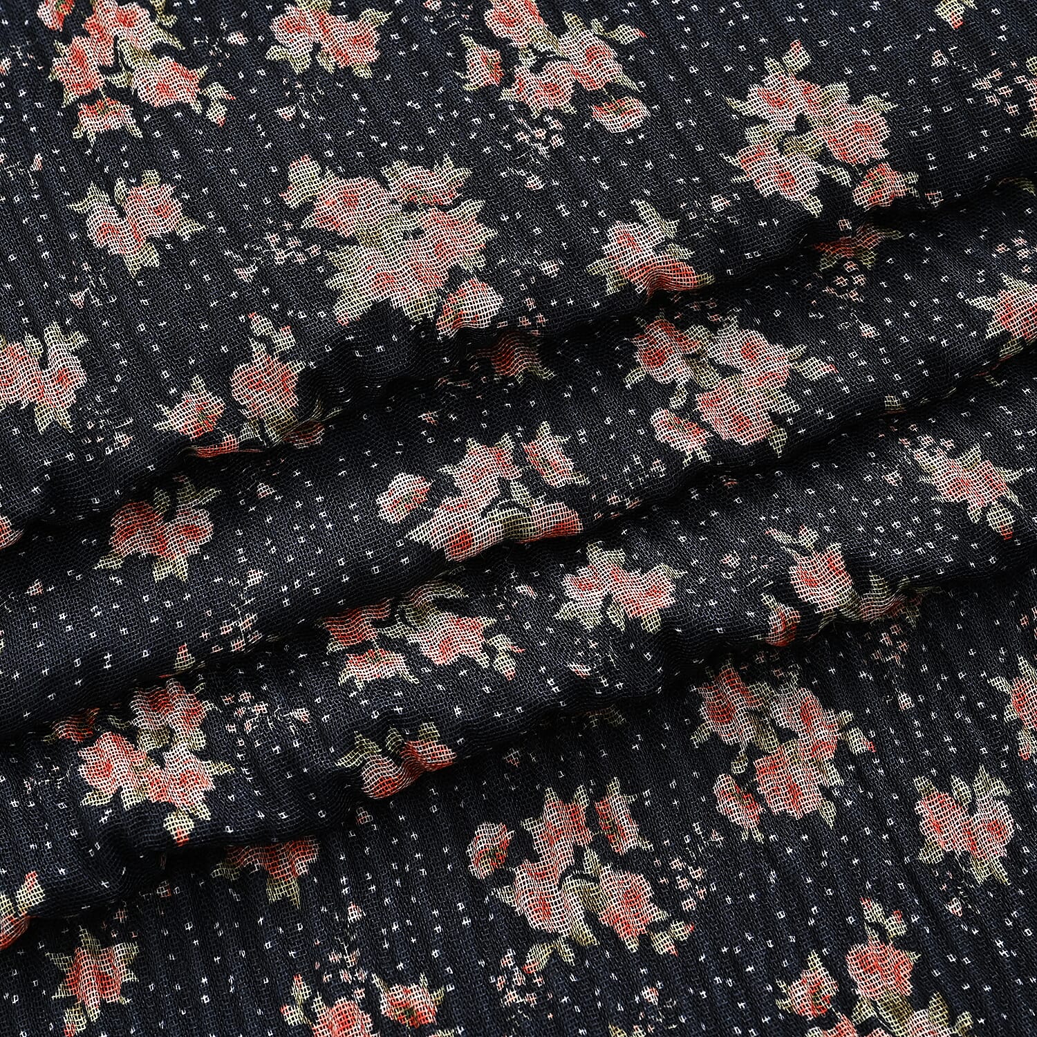 Patterned Scarf (Size - One Size) - Black