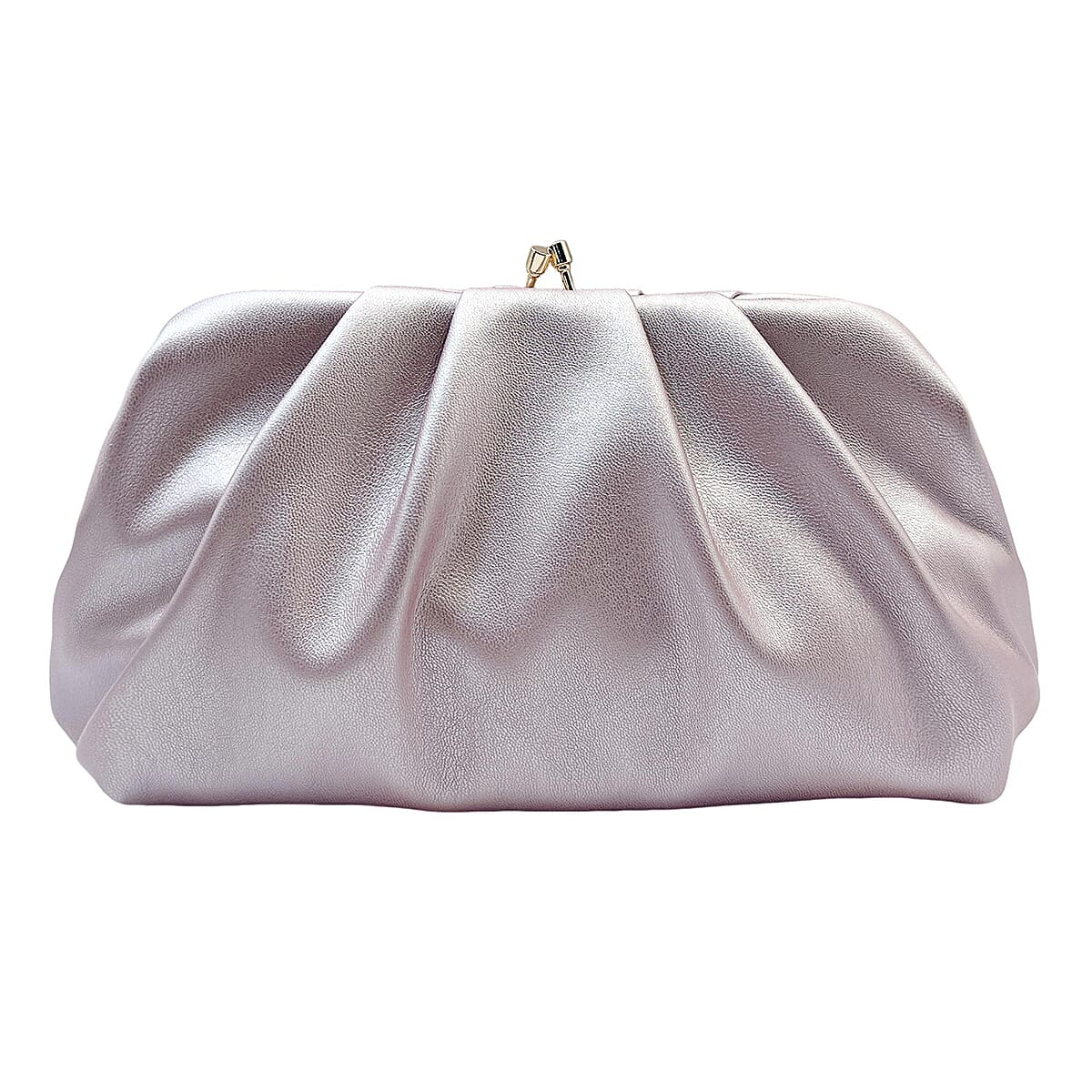 Soft Cloud Pouch Clutch Bag with Shoulder Chain (115 Cm) - Lilac