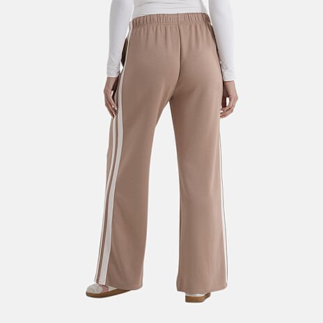 - Maisi Side-Stripe Straight Leg Casual Trouser (Size 26) - Brown