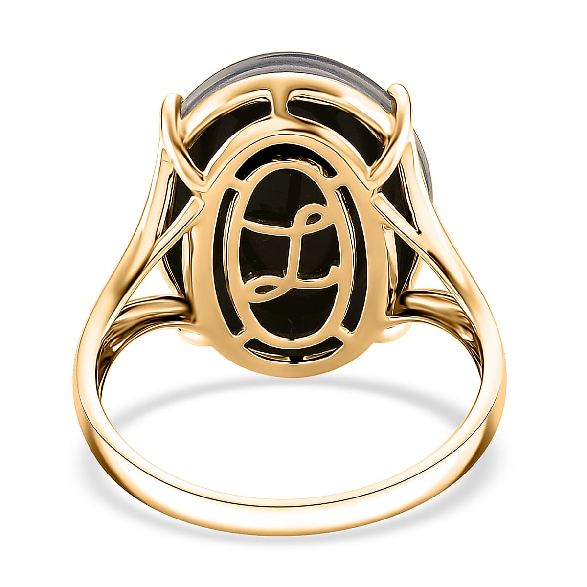 Luxoro 9K Yellow Gold AAA Boulder Opal Triplet Solitaire Ring, Gold Wt.2.8 Gms  0.710  Ct.