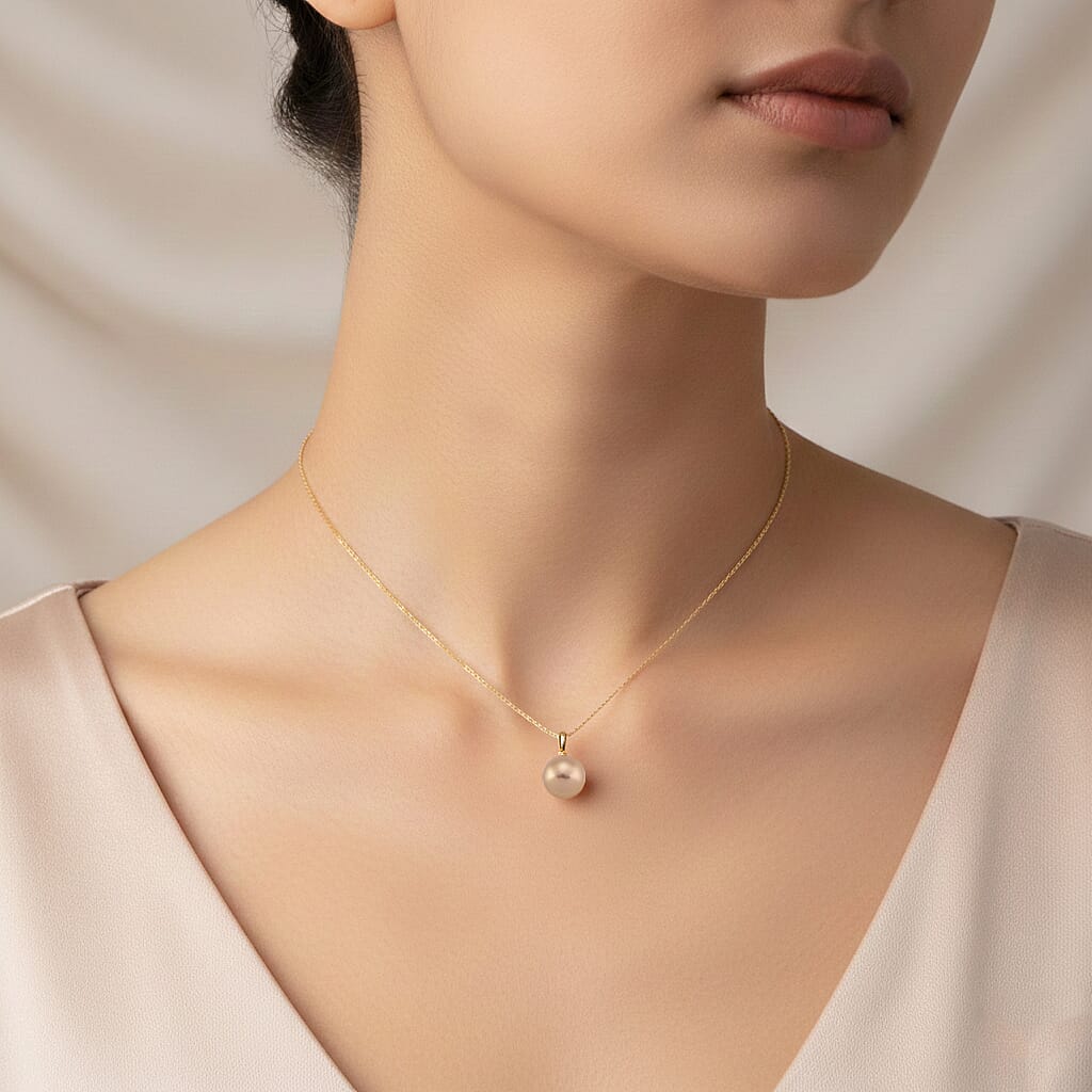 9K Yellow Gold Multi Colour Edison Pearl Pendant 8.00 Ct.