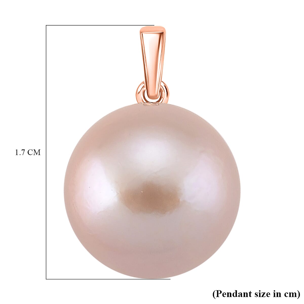 9K Rose Gold Multi Colour Edison Pearl Pendant 8.00 Ct.