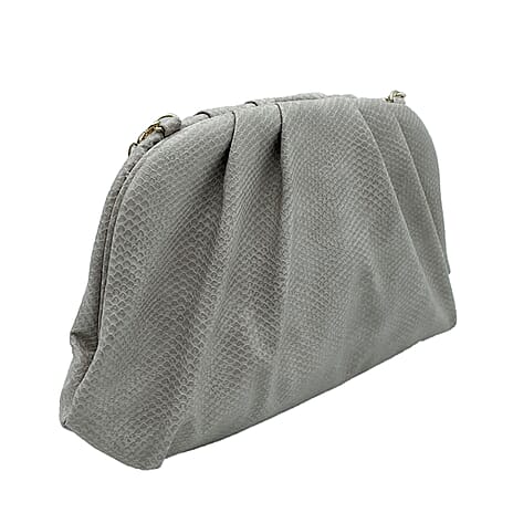 Soft Cloud Pouch Clutch Bag with Shoulder Chain Strap (115 Cm) - Nude