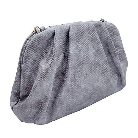 Soft Cloud Pouch Clutch Bag with Shoulder Chain Strap (115 Cm) - Mauve