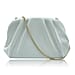 Soft Cloud Pouch Clutch Bag with Shoulder Chain Strap (115 Cm) - White