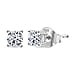 Luxuriant Lab Grown Diamond (SI-GH) Earring with Push Back in Rhodium Overlay Sterling Silver 0.51 Ct.