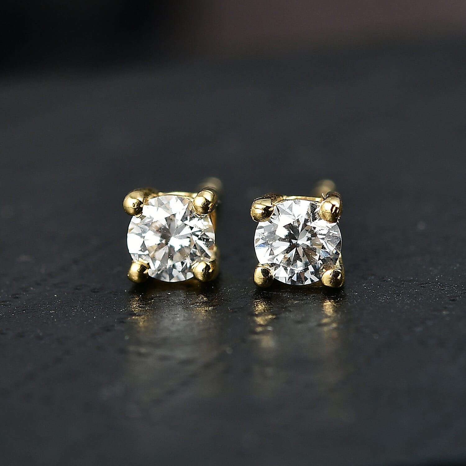 Luxuriant Lab Grown Diamond Earring in 18K YG VermeilSterling Silver  0.514  Ct.