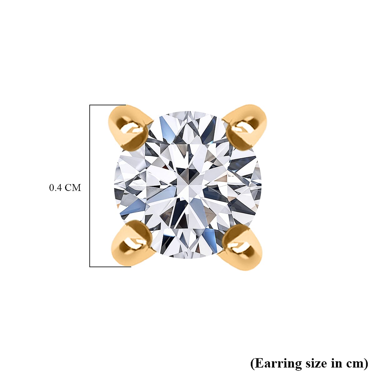 Luxuriant Lab Grown Diamond Earring in 18K YG VermeilSterling Silver  0.514  Ct.