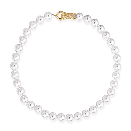 White Shell Pearl Beads Necklace (Size - 20) 350.00 Ct.