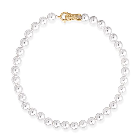 White Shell Pearl Beads Necklace (Size - 20) 350.00 Ct.