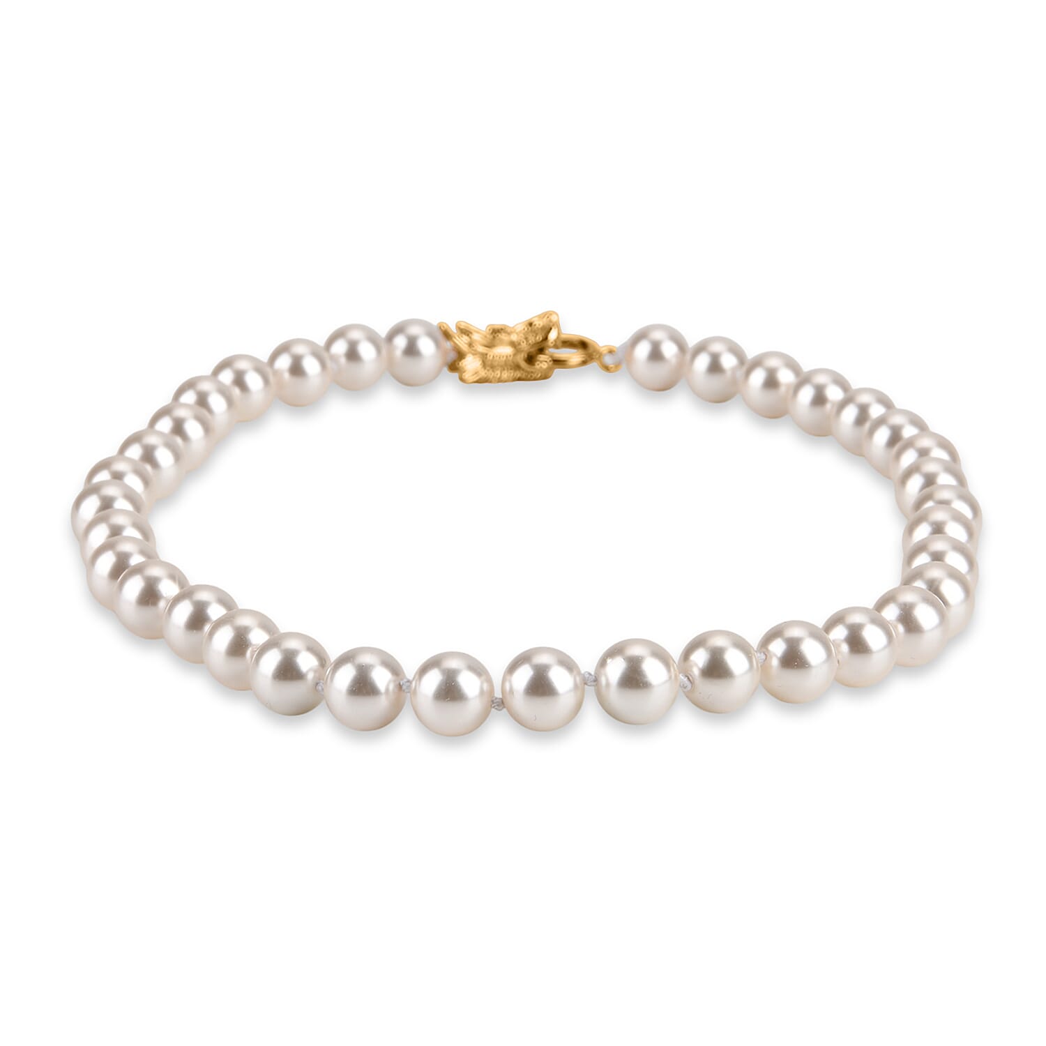 White Shell Pearl Beads Necklace (Size - 20) 350.00 Ct.