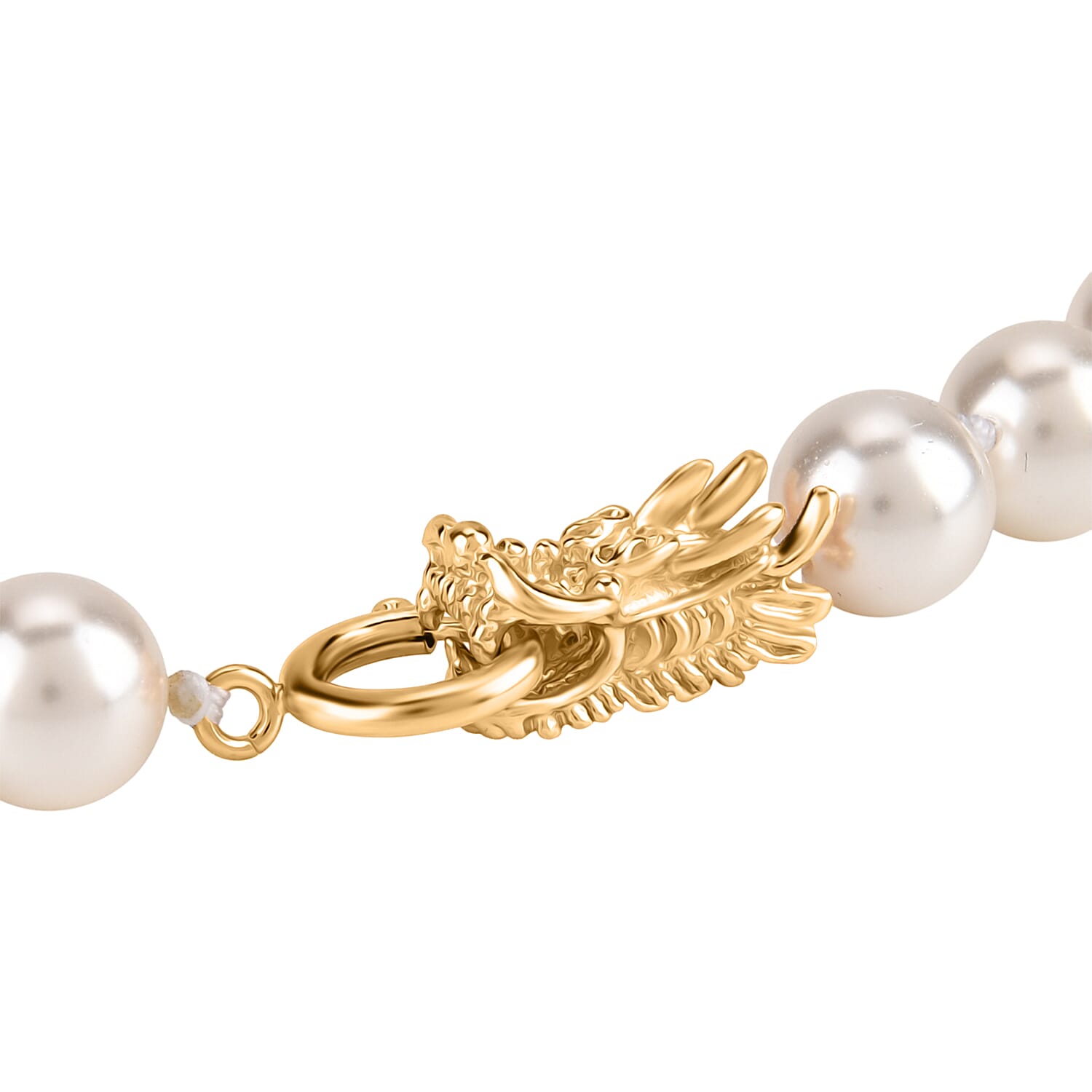 White Shell Pearl Beads Necklace (Size - 20) 350.00 Ct.