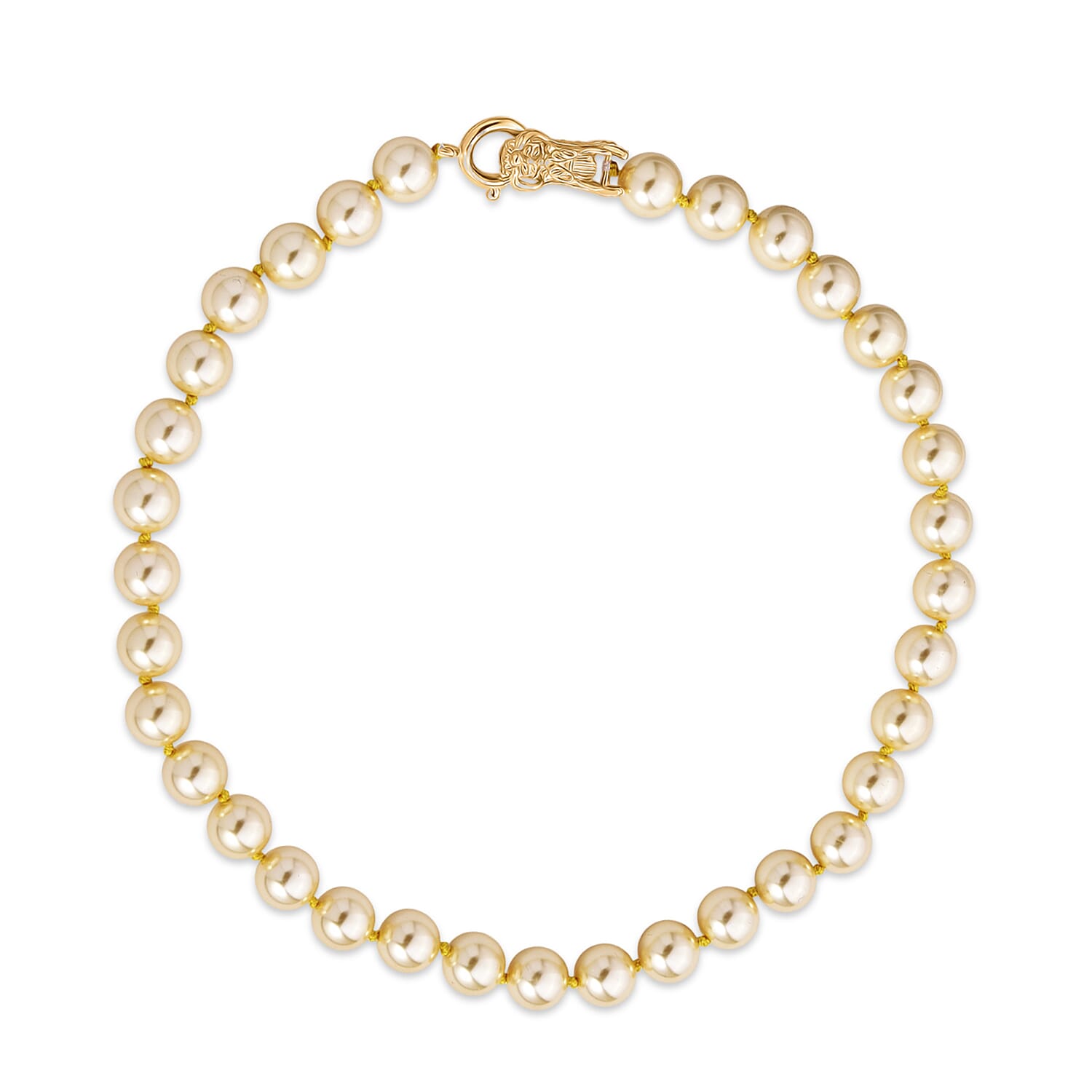 Golden Shell Pearl Beads Necklace (Size - 20) 350.00 Ct.