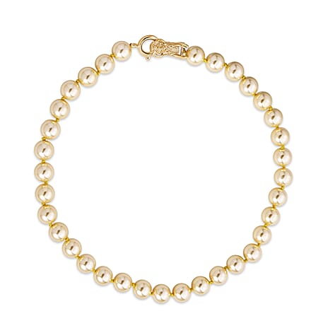 Golden Shell Pearl Beads Necklace (Size - 20) 350.00 Ct.