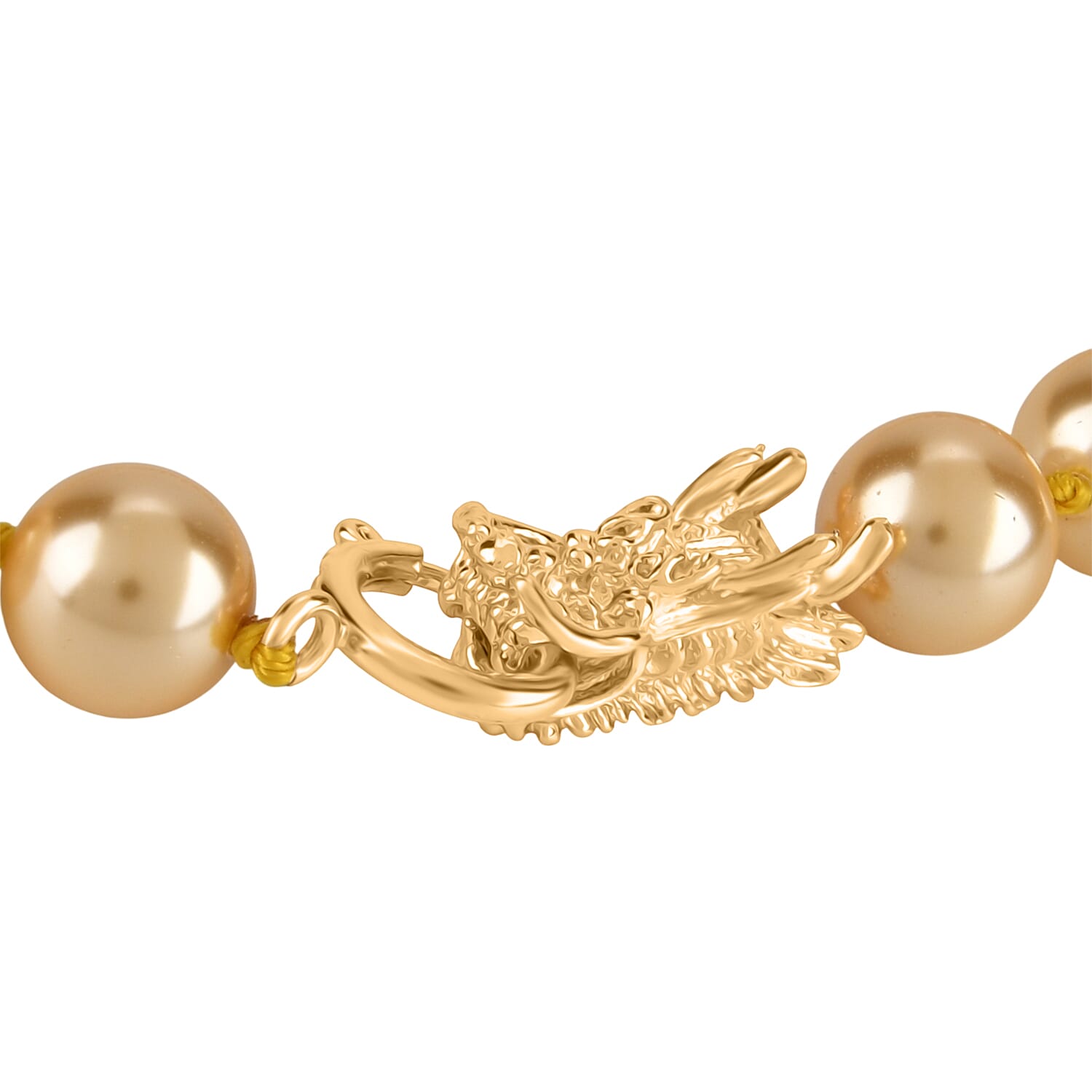 Golden Shell Pearl Beads Necklace (Size - 20) 350.00 Ct.