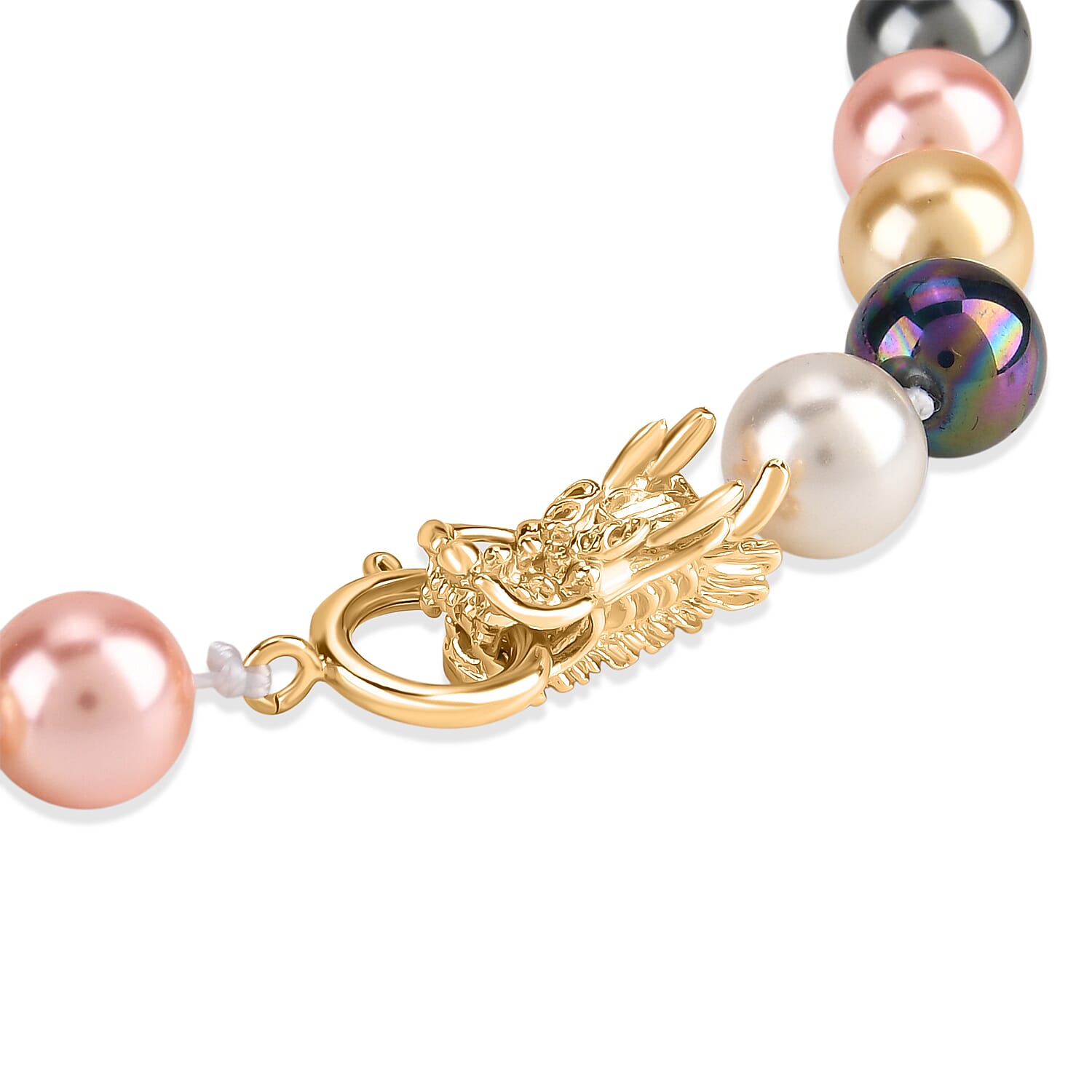 Multi Color Shell Pearl Beads Necklace (Size - 19) 350.00 Ct.