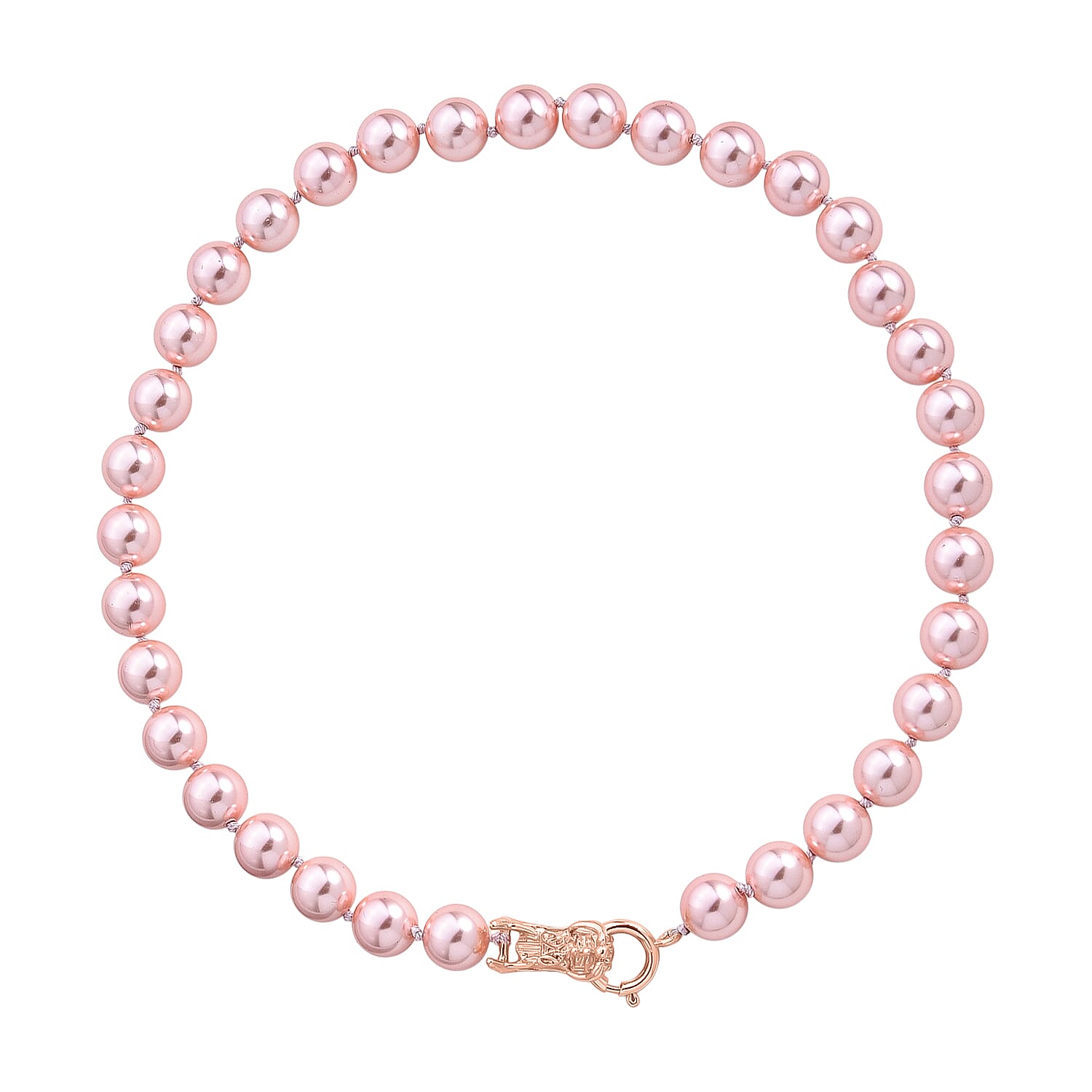 Pink Shell Pearl Beads Necklace (Size - 20) 350.00 Ct.